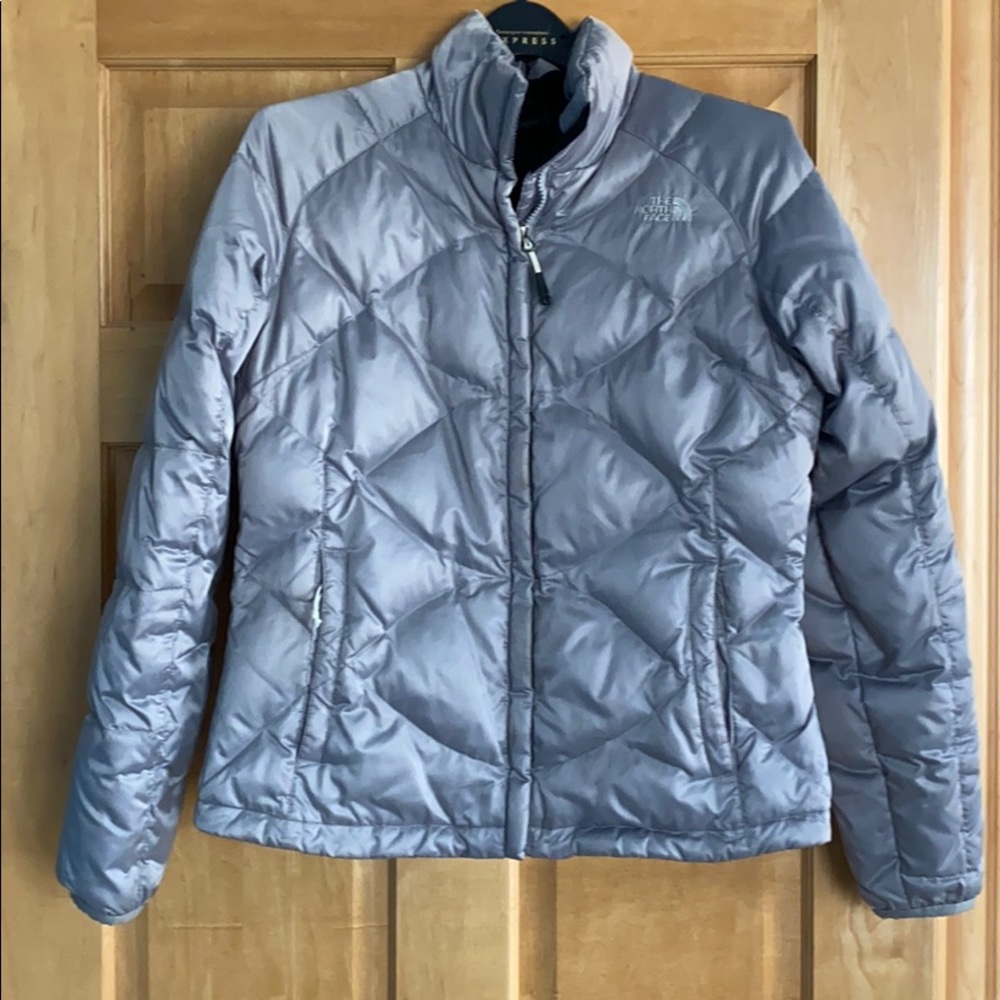North Face Silver Puffer Coat